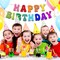 Pre-Strung Rainbow Happy Birthday Banner - NO DIY - Colorful Rainbow Party Banner Decorations, Glitter Birthday Party Garland